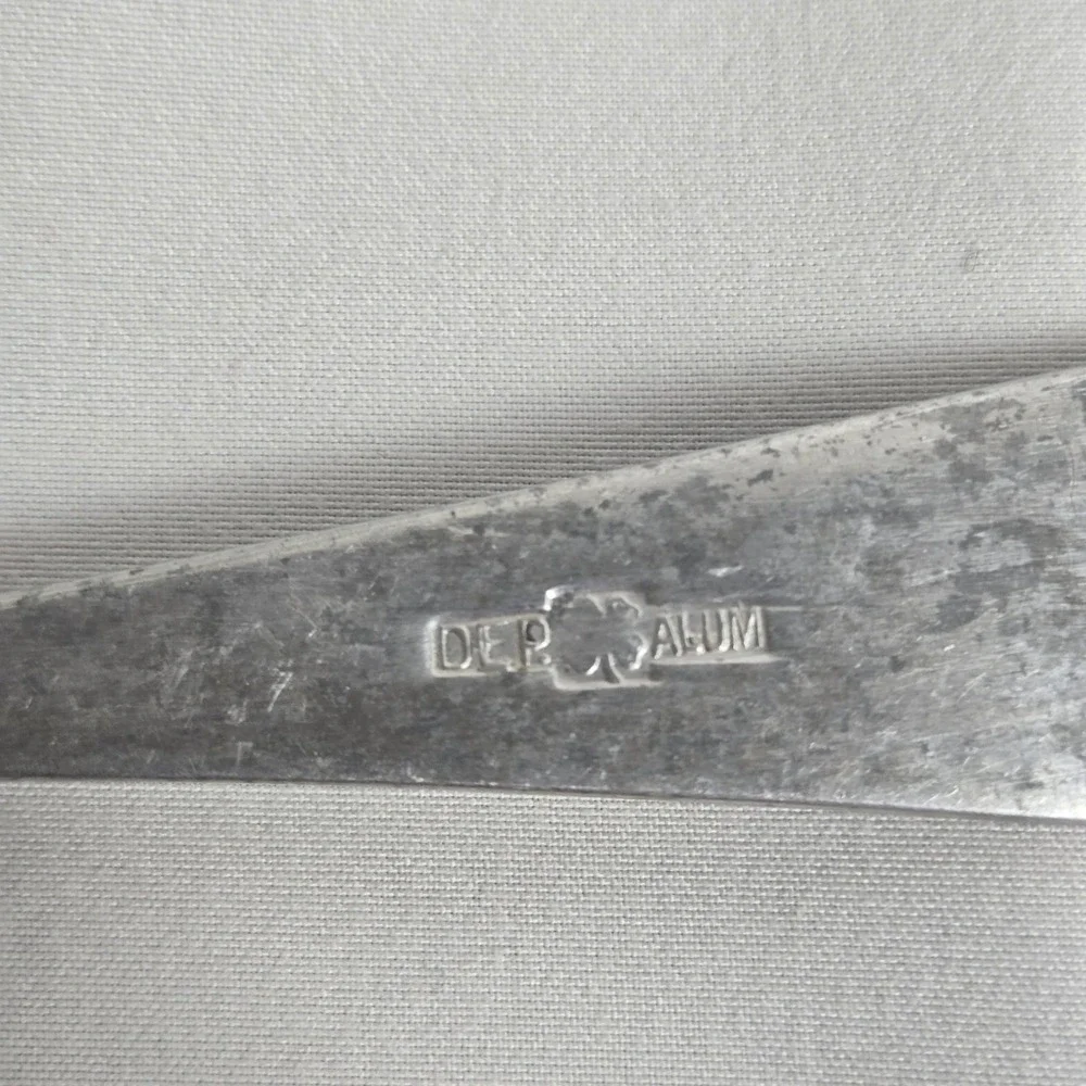 German Aluminum Forks, Set of 2, Marked DEP ALUM,‎ 8